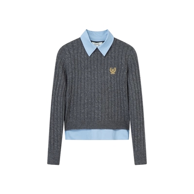 ELAND假两件针织衫毛衣