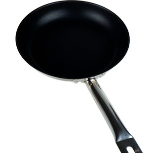 特富龙涂层单柄不锈钢平底锅煎蛋锅千层饼不粘锅复合底电磁炉通用