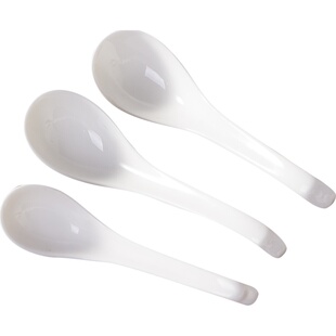 可爱勺子纯白色骨瓷儿童小汤勺陶瓷家用长柄饭勺调羹汤匙调料小勺