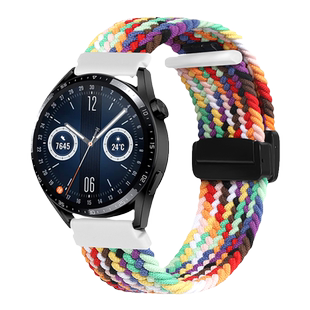 适用华为gt6手表表带watch5尼龙编织腕带gt5/3/2pro便捷磁吸扣链UItimate柔软透气运动4pro秋冬男女腕带e