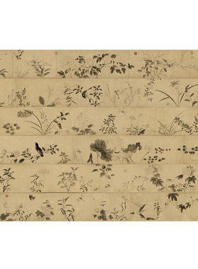 南宋佚名经典国画花鸟植物