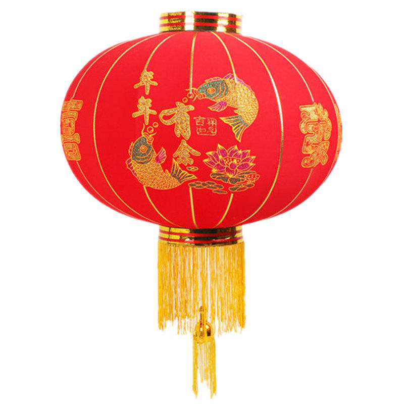 春节大红灯笼灯吊灯装过新年植绒