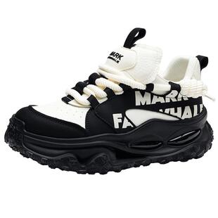 马克华菲气垫减震运动鞋男鞋春季新款厚底增高老爹鞋男款休闲潮鞋