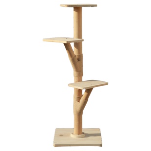 家用阳台宠物猫爬架子小户型不占地全实木猫爬柱猫跳台猫咪攀爬架