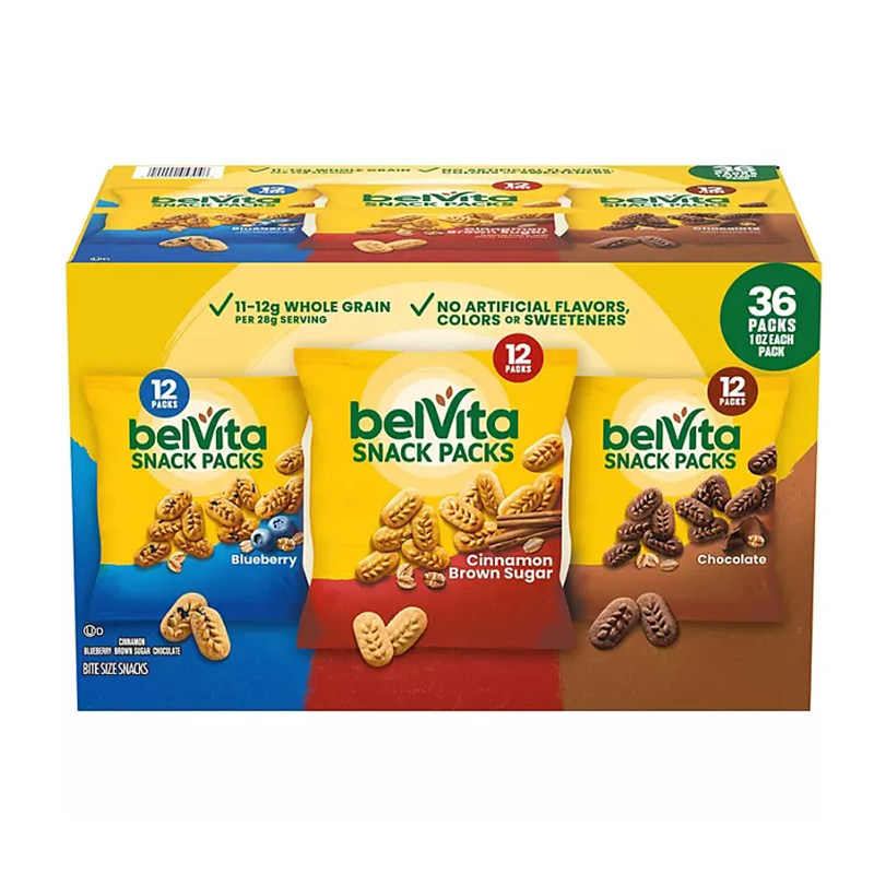 Belvita全谷物酥脆饼干三种口味