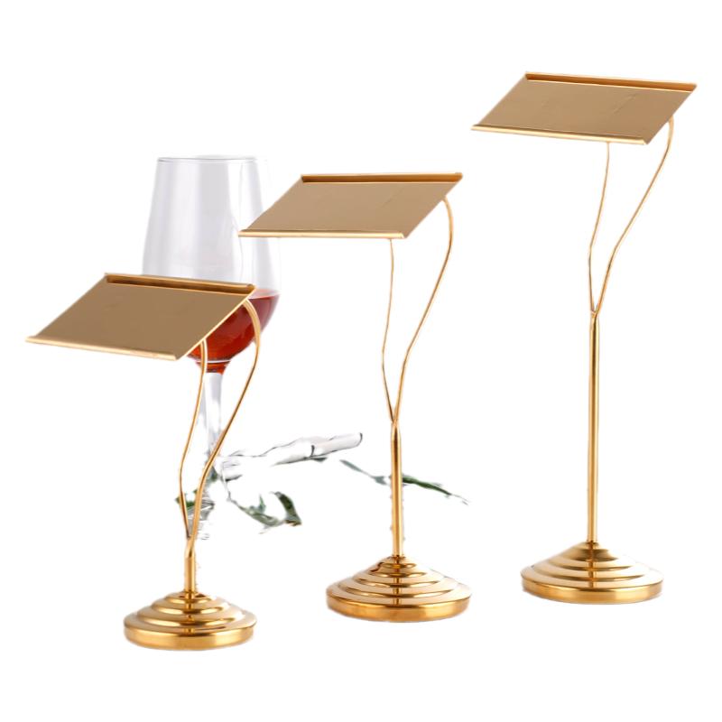 不锈钢餐牌架明档菜牌菜单展示架酒店自助餐台号牌宴会桌牌台卡架