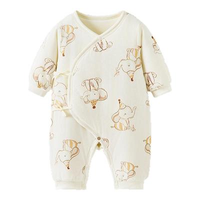 童泰婴儿连体衣纯棉夹棉蝴蝶哈衣