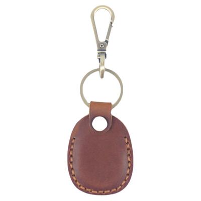 头层牛皮门禁卡套手工小区圆形