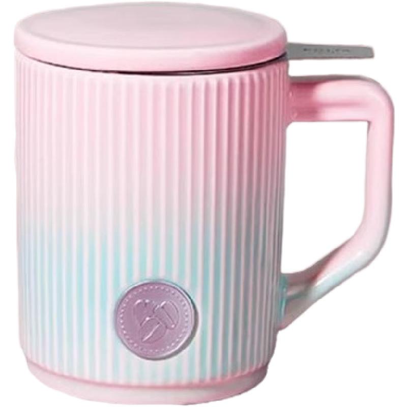 大容量马克杯咖啡杯带茶漏茶带盖