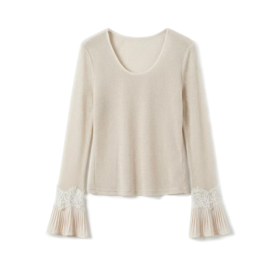 亲肤弹力网纱显瘦圆领打底T恤