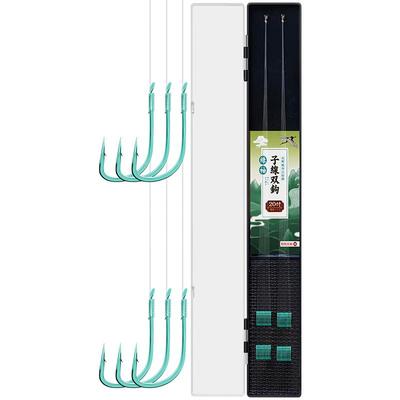 湖南鱼钩冠标20付盒装成品双钩