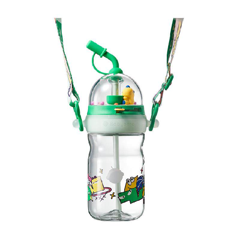 babycare投篮儿童水杯大容量便携玩趣吸管杯男女孩幼儿园开学上学