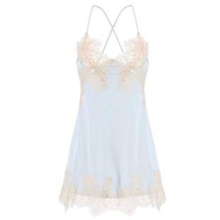 RESISTU 肤白貌美  性感缎面睡衣蕾丝夏季新款2021春夏吊带睡裙女