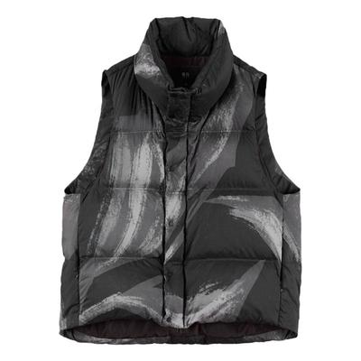 日着原创树叶印花羽绒马甲背心