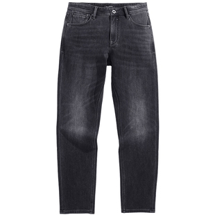 【魔塑弹】太平鸟男装牛仔裤24秋季新款直筒渐变色水洗耐磨牛仔裤