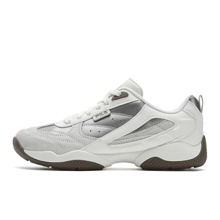 杨幂同款FILA 斐乐女鞋德训鞋复古秋季新款鞋子飞泉鞋银色运动鞋