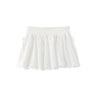 森马半身裙女夏蝴蝶结凉感防晒2026新款百搭户外俏皮可爱花苞短裙