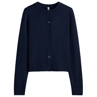 HM女装毛针织衫春季row系针织衫气质韩系穿搭开衫1311996