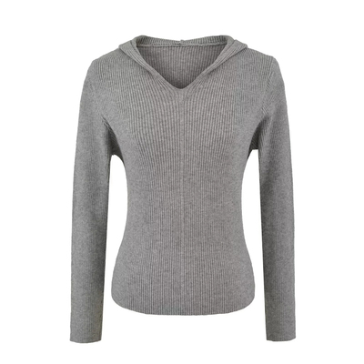 秋冬季慵懒风显瘦连帽针织衫女百搭短款休闲韩系长袖修身套头毛衣