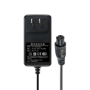 领奥电动平衡车充电器三孔头阿尔郎左拉幼儿玩具36v电源线42v配件