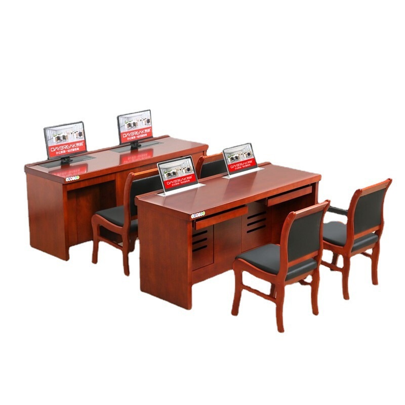 办公家具办公桌多媒体室智能桌自动位培训升降双人电脑桌会议