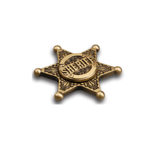 警长sheriff徽章狼人杀手指陀螺复古六角海王星指尖陀螺礼品玩具