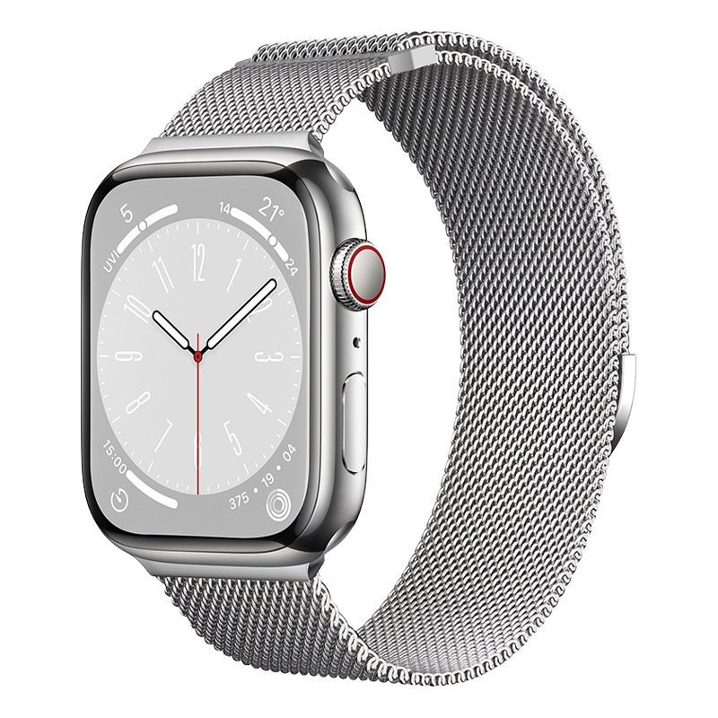 适用iwatch9表带S9苹果S8手表S7米兰尼斯Applewatch8金属磁吸SE夏天运动透气S6高级ultra男女创意iphonewatch