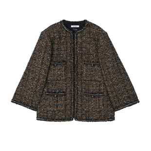 MRS Studios 法国SCOP&英国Linton高定埃及系列重工黑彩小香外套