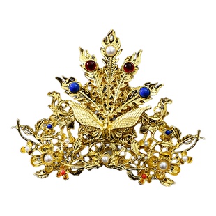 新款战国公主唐风发饰华丽发饰翘楚同款汉服发冠头饰古风手工宫廷