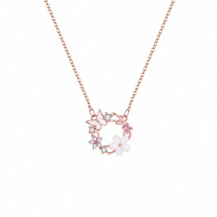 「梦奈花园」设计师蝴蝶纯银项链女轻奢小众高级感送闺蜜生日礼物