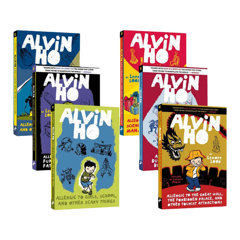 英文原版 Alvin Ho系列 6册全套 胆小鬼阿文 青少年课外阅读 幽默励志成长 章节桥梁小说书 英文原版 进口英语原版书籍