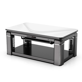 南极人2025新款家用取暖桌子电暖桌长方形烤火桌茶几一体升降暖炉