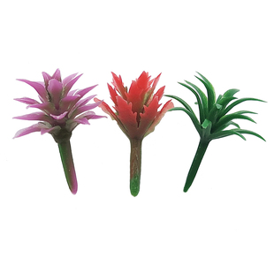 方寸景微缩绿植模型仿真植物室外造景沙盘DIY绿化花叶塑料10棵装