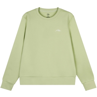 安踏紫色卫衣女2026春季新款宽松圆领运动服百搭休闲透气套头长袖