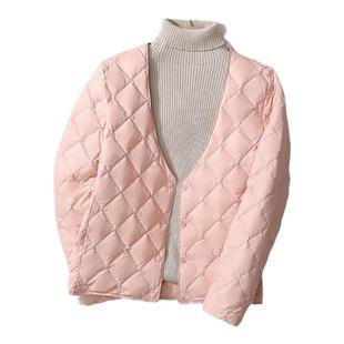 大衣内搭90白鸭绒轻薄保暖内胆羽绒服女短款2024冬季新款修身内胆