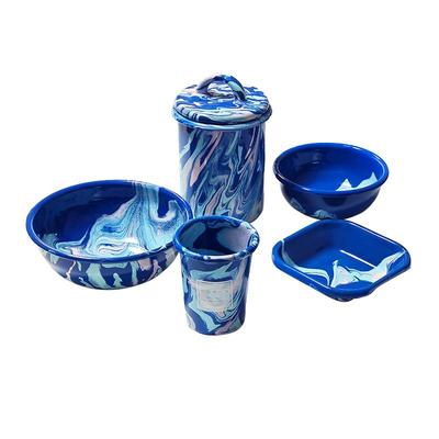 土耳其bornn大理石纹搪瓷餐具手工泼墨餐盘马克杯燕麦碗方盘