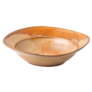 复古陶瓷深盘窑变盘子凉菜盘冷菜碗山野风bistro餐厅餐盘意境餐具