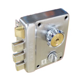 安防AFS不锈钢门锁三保险龙头锁老式防盗门背包锁户外全套通用型