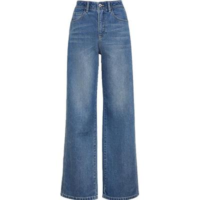 ONLY高腰显瘦长裤直筒裤牛仔裤