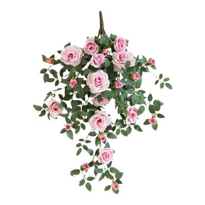 仿真玫瑰壁挂花墙壁绿植装饰假花
