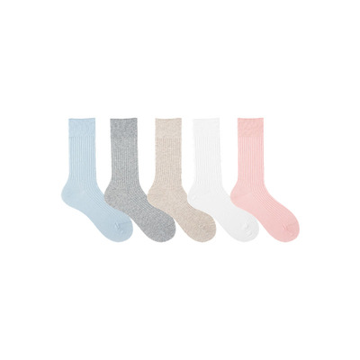 【双针一体机无骨宽松中筒袜】