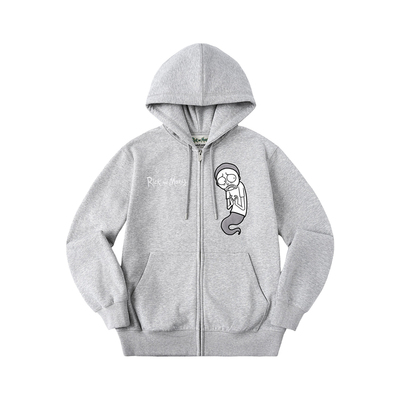 【Rick and Morty官方联名】WHOOSIS 灵魂Morty拉链帽衫卫衣秋冬