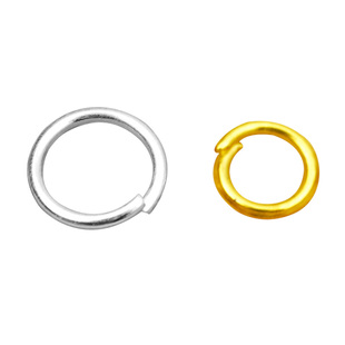 DIY925纯银饰品配件材料银圈金银色项链扣开口圈圈闭口项链环藏银