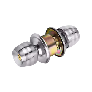 .门锁家用通用型球形锁r室内卧室卫生间锁具老式房门木门不锈钢圆