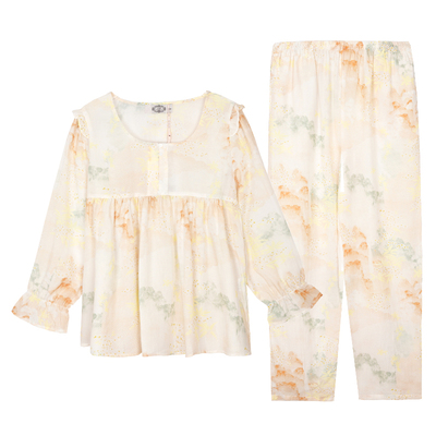 美标2025新款女棉纱睡衣薄款套装