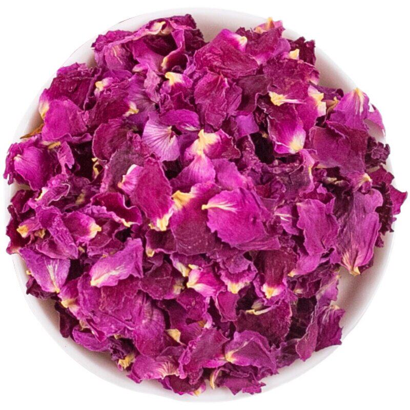 玫瑰花瓣可食用阿胶糕重瓣红玫瑰花干花茶泡茶泡水喝金边玫瑰平阴