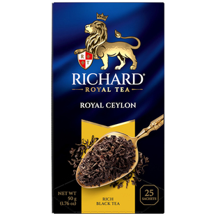 瑞查得RICHARD 锡兰红茶 原味独立袋泡茶包 俄罗斯进口红茶叶25包