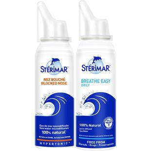 Sterimar舒德尔玛法国小海豚鼻喷海盐水洗鼻高渗通鼻鼻塞喷雾组合