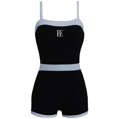 BE范德安小香风方领女士连体泳衣