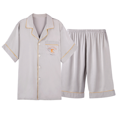 睡衣男士夏季冰丝短袖薄款夏天